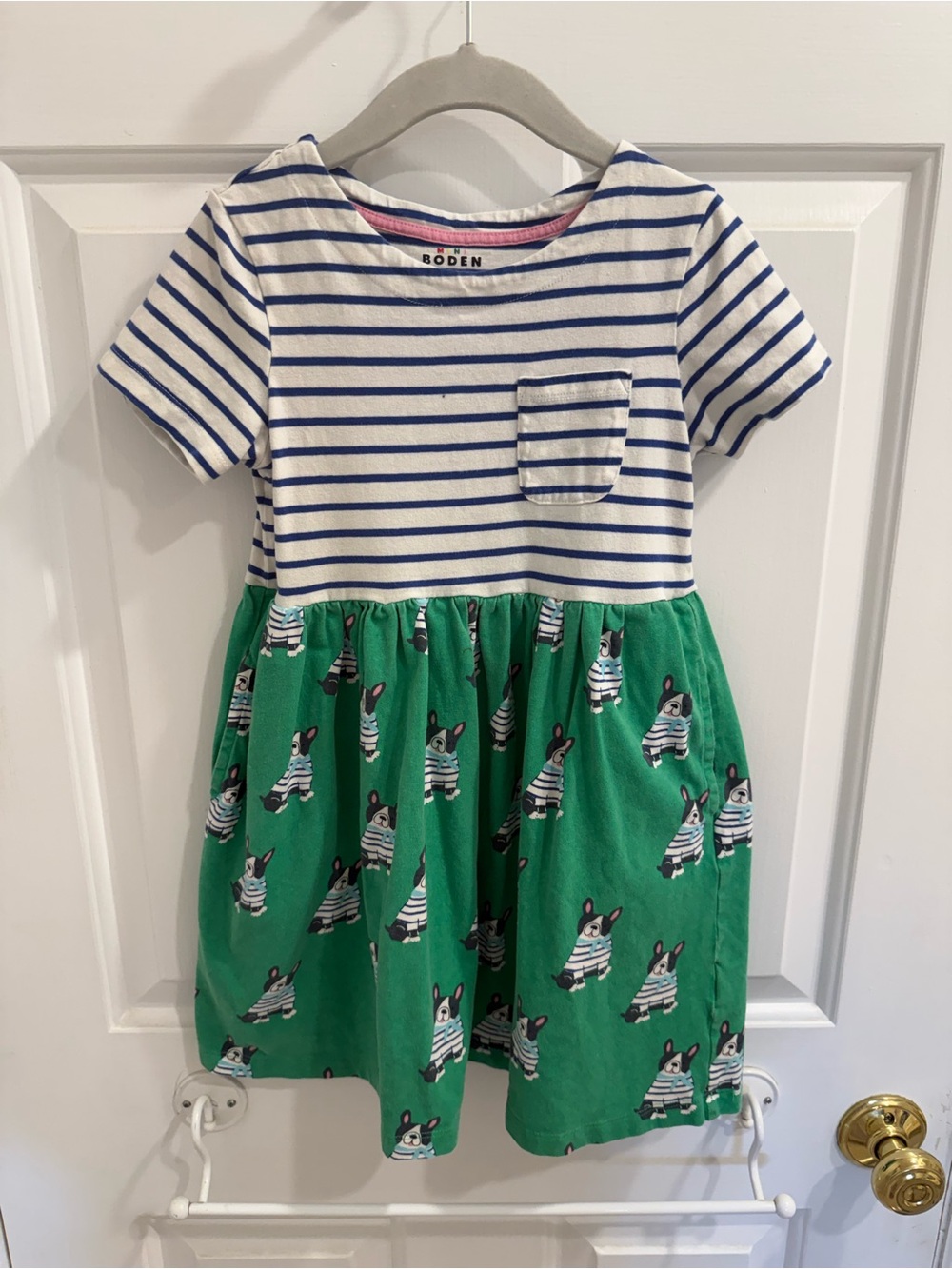 Mini Boden 7-8 Frenchie Dress